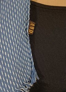 AND by Anita Dongre Blue Thread Embroidery Stole