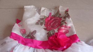 White Dress Pink Flower