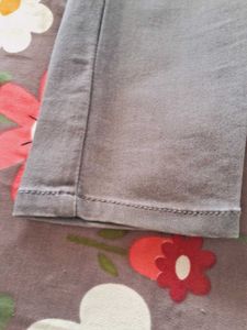 Grey Ankle Length Jeans