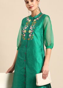 Emerald Green Embroidered set