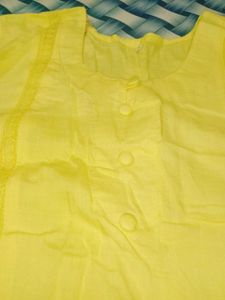 pure kurta yellow paint set
