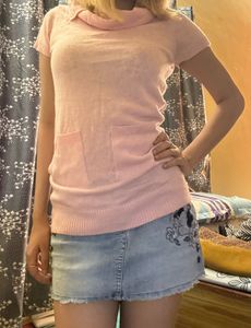 Cute Pink Knit Top