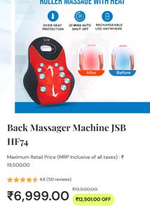 New Jsb Back Massager Pain Relief
