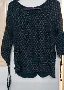 Printed Green Top