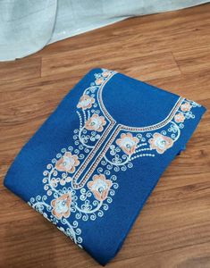 Embroidered wool suite fabric