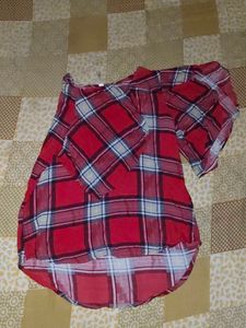 Red Plaid Crop Top