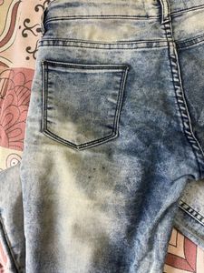 Distressed Faded Blue jeans