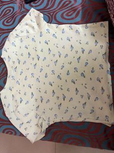 Floral Ribbed Crop Top