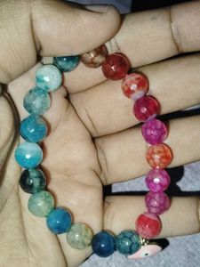 Germstone  Evil Eye Bracelet Dragon Veined