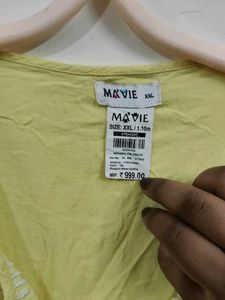 Yellow Embroidered Tunic Dress