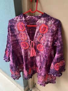 Purple Boho Short Kurti
