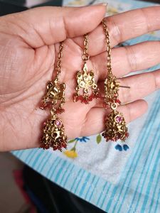 Jhumka And Maang Tikka