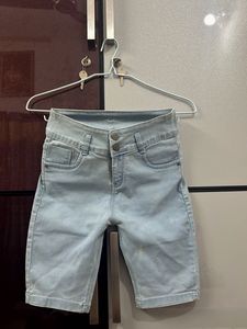 Light Wash Denim Shorts for Women