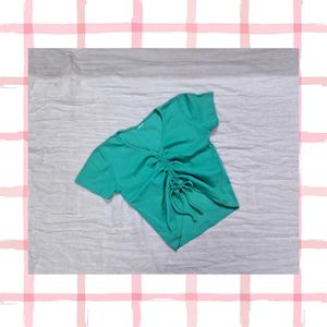 Green Ruched Top