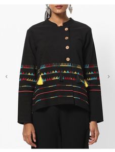 Embroidered Boho Black Jacket (buy1 G1)