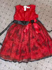party frock red