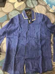 Stylish Blue Linen Shirt
