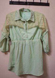 Mint Green Lace Top