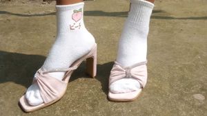 Baby Pink Velvet Bow Heels