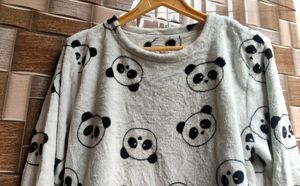 Panda Print Cozy  sweater top