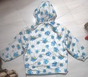 Floral Print Hooded Jacket