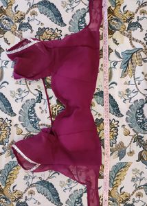 Sweetheart Neck Blouse Sheer Backless