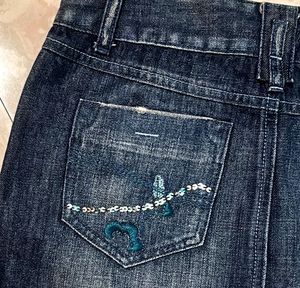 Vintage Embroidered Mini Skirt
