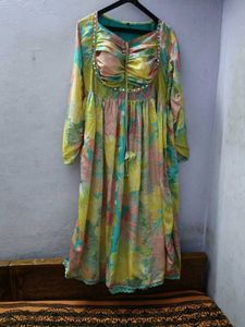 Never Used ,Chinon Fabric Alia Cut Kurta Set