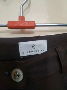 Brown Straight Leg Trousers