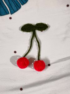 Cherry Crochet Clip