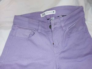 Y2k Lavender Straight Fit Denim Pants