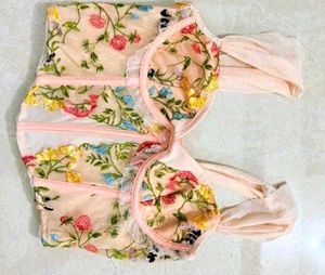 Floral Embroidered Corset Top