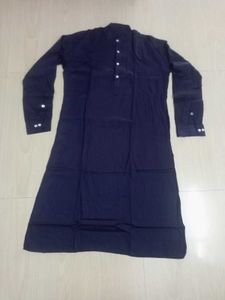 Cotton Men's Kurta - Nevy Blue