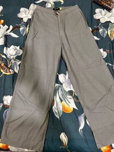 Wide Leg Trousers (olive Green)