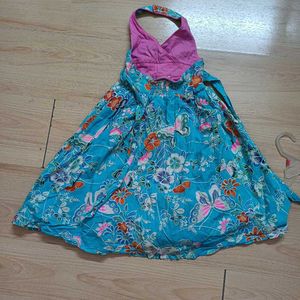 Halter Neck Backless Dress for 4 to 7 yrs o