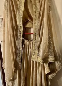 Elegant Gold Lehenga With Dupatta