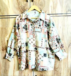 Tan Colour Printed Shirt Size-44-46