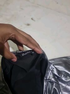 Shiny Silver Long Sleeve Top