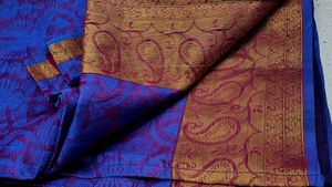 Elegant Purple &amp; Gold Saree