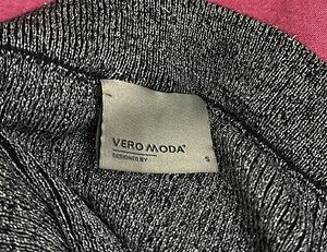 vero moda high-low metallic thread skirt