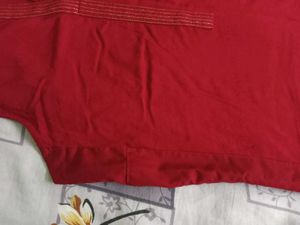Red Sleeveless Kurti