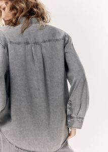 H&amp;M Grey Lyocell Denim Shirt