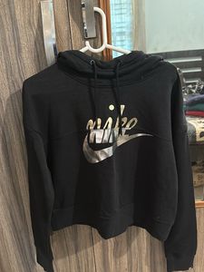 Nike Black Cropped Hoodie