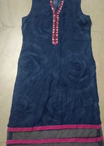 Blue Kurti Very Elegant Sleeveless