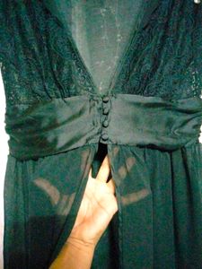 Lacey Upper N Downside Chiffon Shrug Type Dress
