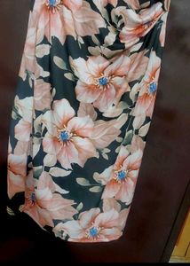 Multi Floral Prints Dress For 34 Bust