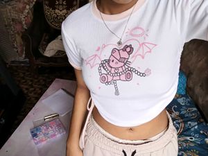 ◜ꜝꜝ Sanrio Hello kitty crop top  ☓ ⤸