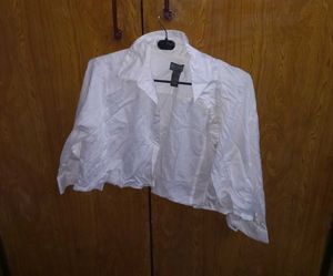 White Crop Top Shirt