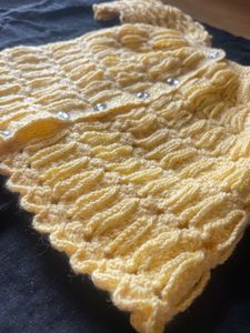 Yellow Hand-Knitted Baby Sweater