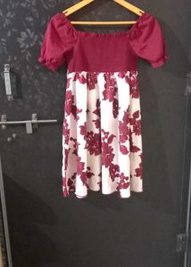 Floral Off-Shoulder Midi Dress